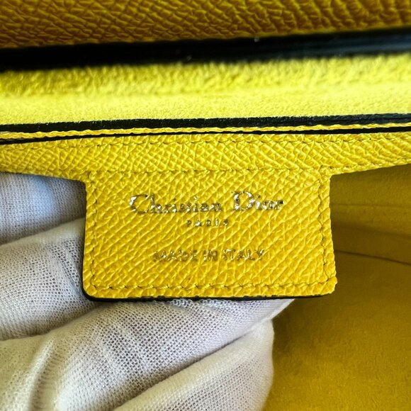 Yellow Christian Dior Saddle Bag With Gold Hardware - Picture 13 of 15
